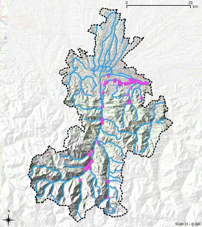 Localisation des bâtiments industriels et commerciaux inondables