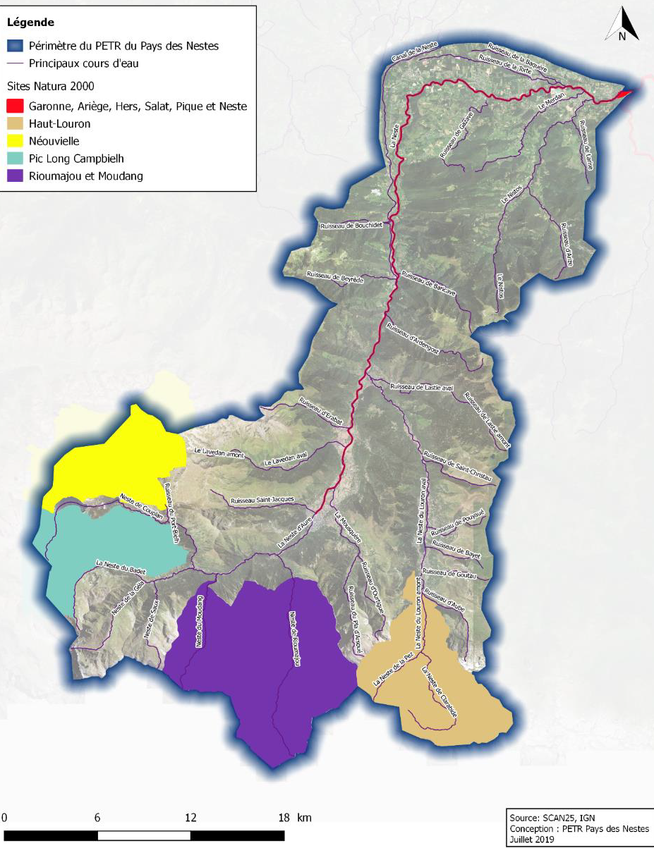 Sites Natura 200 présents sur le territoire du bassin versant de la Neste
